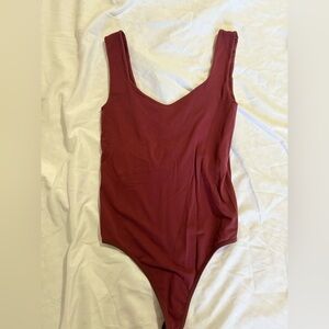 Free People bodysuit maroon